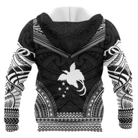 Papua New Guinea Polynesian Chief Custom Zip up Hoodie Black Version Unisex Black - Polynesian Pride