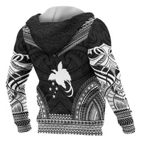 Papua New Guinea Polynesian Chief Custom Zip up Hoodie Black Version - Polynesian Pride