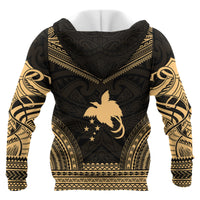 Papua New Guinea Polynesian Chief Custom Zip up Hoodie Gold Version Unisex Gold - Polynesian Pride