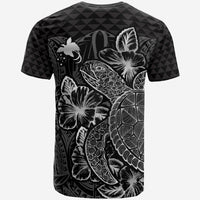 Papua New Guinea T Shirt Papua New Guinea Flag Turtle Hibiscus Black - Polynesian Pride