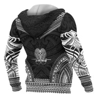 Papua New Guinea Polynesian Chief Custom Hoodie Black Version - Polynesian Pride