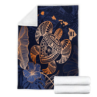 Personalized - Hawaii Polynesian Aloha Po Turtle Hibiscus Tropical Premium Blankets - Special Edition - AH - Polynesian Pride