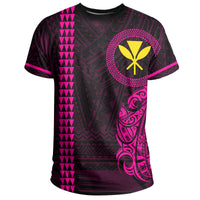 Hawaii Kakau Kanaka Polynesian T Shirt Pink - Polynesian Pride