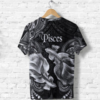 Pisces Zodiac Polynesian T Shirt Unique Style Black LT8 - Polynesian Pride
