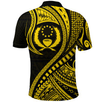 Pohnpei Polo Shirt Federated States of Micronesia Gold Wave Style LT9 - Polynesian Pride