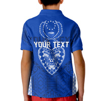 (Custom Personalised) FSM Pohnpei Heart Shape KID Polo Shirt Micronesia Pattern LT7 - Polynesian Pride