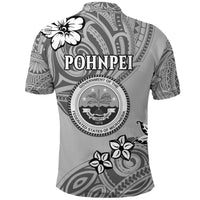 Pohnpei Polo Shirt Unique Vibes Grey LT8 - Polynesian Pride