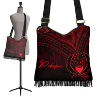 Pohnpei Boho Handbag - Red Color Cross Style - Polynesian Pride