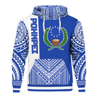 Pohnpei Hoodie Polynesian Chief Style Unisex Blue - Polynesian Pride