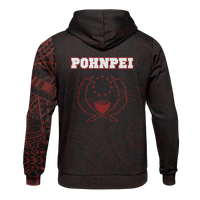 Micronesia All Over Print Hoodie Pohnpei In My Heart Red - Polynesian Pride