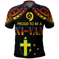 Vanuatu Proud To Be A Ni Van Polynesian Pattern Polo Shirt Tafea Province LT7 Black - Polynesian Pride