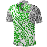 Traditional Polynesian Tribal Tattoo Retro Polo Shirt Green LT9 - Polynesian Pride