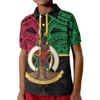 Custom Vanuatu Polo Shirt Tribal Vanuatu Coat Of Arms Flag Style No2 LT9 - Polynesian Pride