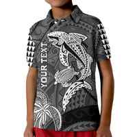 Custom Hawaii Polo Shirt Shark and Turtle Mix Kakau LT9 - Polynesian Pride