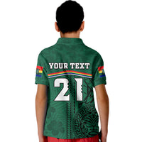 Custom Hawaii Warriors Football Polo Shirt Polynesian Palm and Hibiscus LT9 - Polynesian Pride