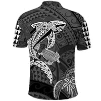 Hawaii Polo Shirt Shark and Turtle Mix Kakau LT9 - Polynesian Pride