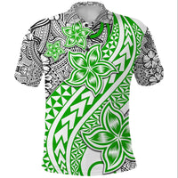 Traditional Polynesian Tribal Tattoo Retro Polo Shirt Green LT9 Green - Polynesian Pride