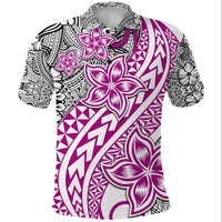 Traditional Polynesian Tribal Tattoo Retro Polo Shirt Pink LT9 Pink - Polynesian Pride