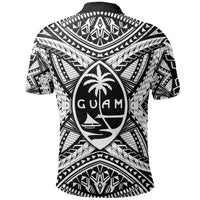 Custom Guam Rugby Polo Shirt Polynesian Patterns White Ver.2 LT16 - Polynesian Pride