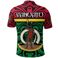 Vanuatu Polo Shirt Melanesian Warrior Version 2 LT4 - Polynesian Pride