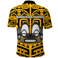 Marquesas Islands Polo Shirt Marquesas Tattoo Version 02 LT13 - Polynesian Pride