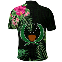 Pohnpei Micronesia Green Polo Shirt Tropical Flowers LT13 - Polynesian Pride