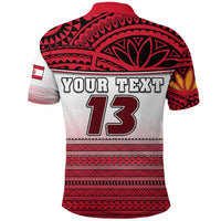 Custom Tahiti Rugby Polo Shirt Impressive Custom Text and Number - Polynesian Pride