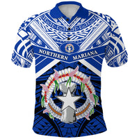 Northern Mariana Islands Rugby Polo Shirt Spirit CNMI Unisex Blue - Polynesian Pride