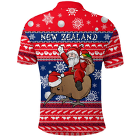 New Zealand Maori Meri Kirihimete Polo Shirt LT2 - Polynesian Pride