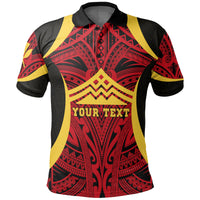 Hawaii Custom Polo Shirt Hawaii Protect Mauna Kea Unisex Red Yellow - Polynesian Pride