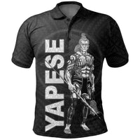 Yap Polynesian Polo Shirt Micronesia Yapese Warrior Unisex Black - Polynesian Pride