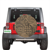 Polynesian Hawaiian Style Tribal Tattoo Gold Hawaii Spare Tire Cover - Polynesian Pride