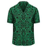 Polynesian Kakau Turtle Green Hawaiian Shirt - Polynesian Pride