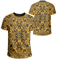 Polynesian Kakau Turtle Old T Shirt Unisex Polyester - Polynesian Pride