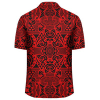Polynesian Kakau Turtle Red Hawaiian Shirt - Polynesian Pride