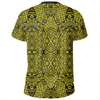 Polynesian Lauhala Mix Yellow T Shirt - Polynesian Pride