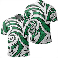 Unisex Polynesian Maori Ethnic Ornament Green Polo Shirt Unisex Art - Polynesian Pride
