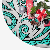 Polynesian Maori Ethnic Ornament Turquoise Tree Skirt - Polynesian Pride
