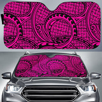 Polynesian Maori Lauhala Car Sun Shade Auto Sun Shade Universal Fit Pink - Polynesian Pride