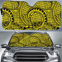 Polynesian Maori Lauhala Car Sun Shade Auto Sun Shade Universal Fit Yellow - Polynesian Pride