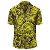 Polynesian Maori Lauhala Yellow Hawaiian Shirt - Polynesian Pride