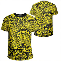 Polynesian Maori Lauhala Yellow T Shirt Unisex Polyester - Polynesian Pride