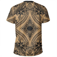 Polynesian Plumeria Mix Gold Black T Shirt - Polynesian Pride