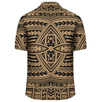Polynesian Seamless Gold Hawaiian Shirt - Polynesian Pride