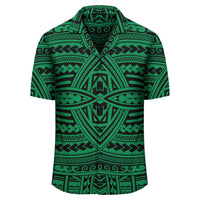 Polynesian Seamless Green Hawaiian Shirt - Polynesian Pride
