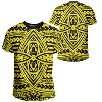 Polynesian Seamless yellow T Shirt Unisex Polyester - Polynesian Pride