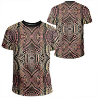 Polynesian Symmetry Brown T Shirt Unisex Polyester - Polynesian Pride