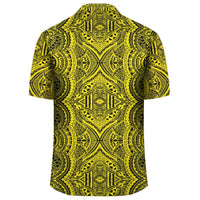 Polynesian Symmetry Yellow Hawaiian Shirt - Polynesian Pride