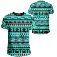 Polynesian Tattoo Tribal Turquoise T Shirt Unisex Polyester - Polynesian Pride