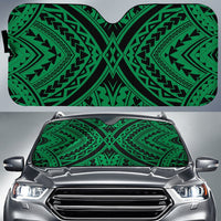 Polynesian Tradition Car Sun Shade Auto Sun Shade Universal Fit Green - Polynesian Pride